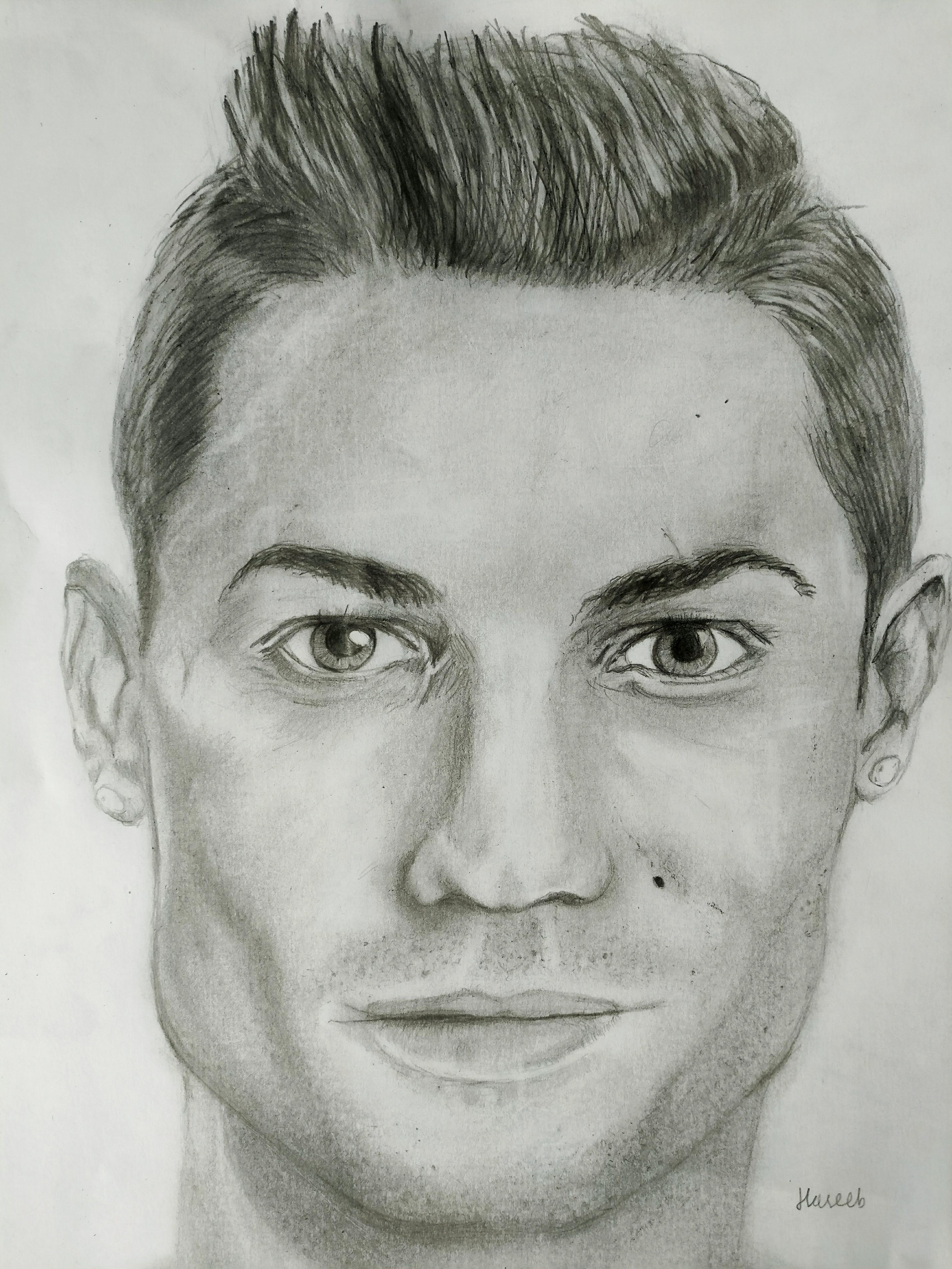 How To Draw Ronaldo Head