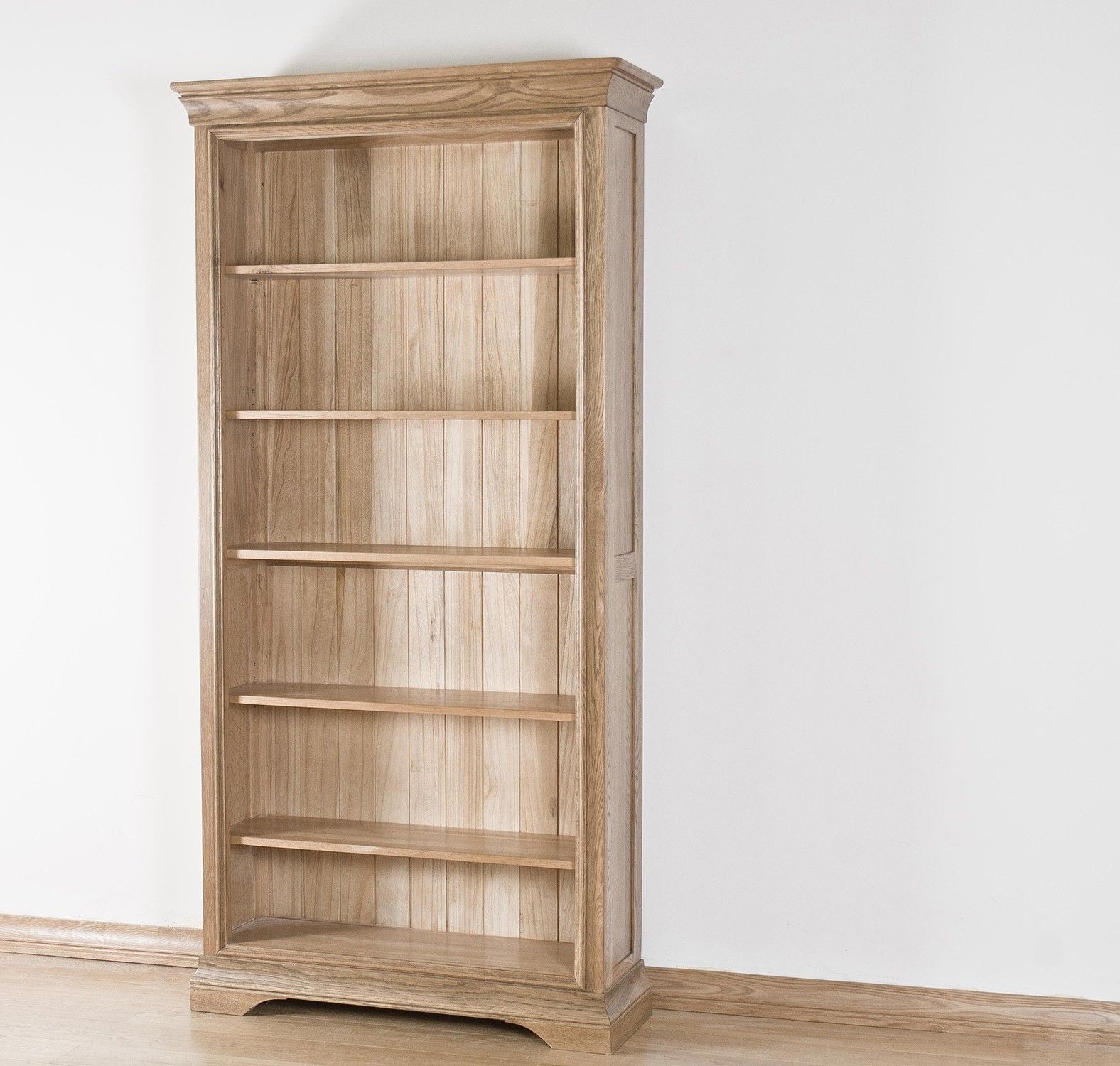 A E Solid Oak Americana Wood Bookcase