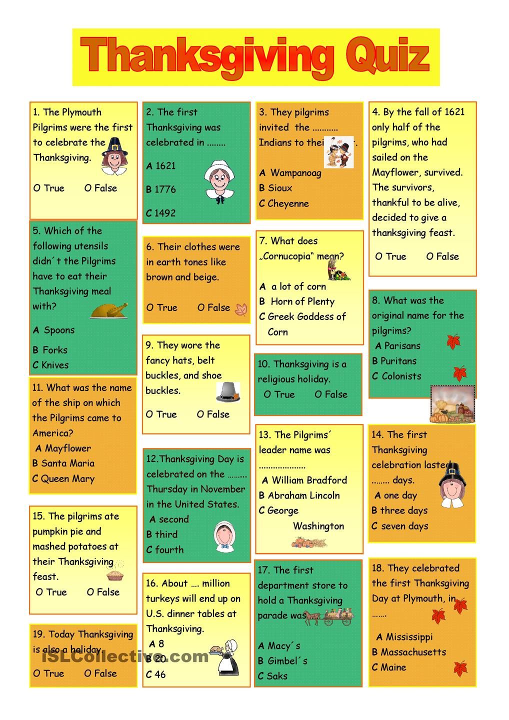 A Turkey For Thanksgiving Comprehension Questions