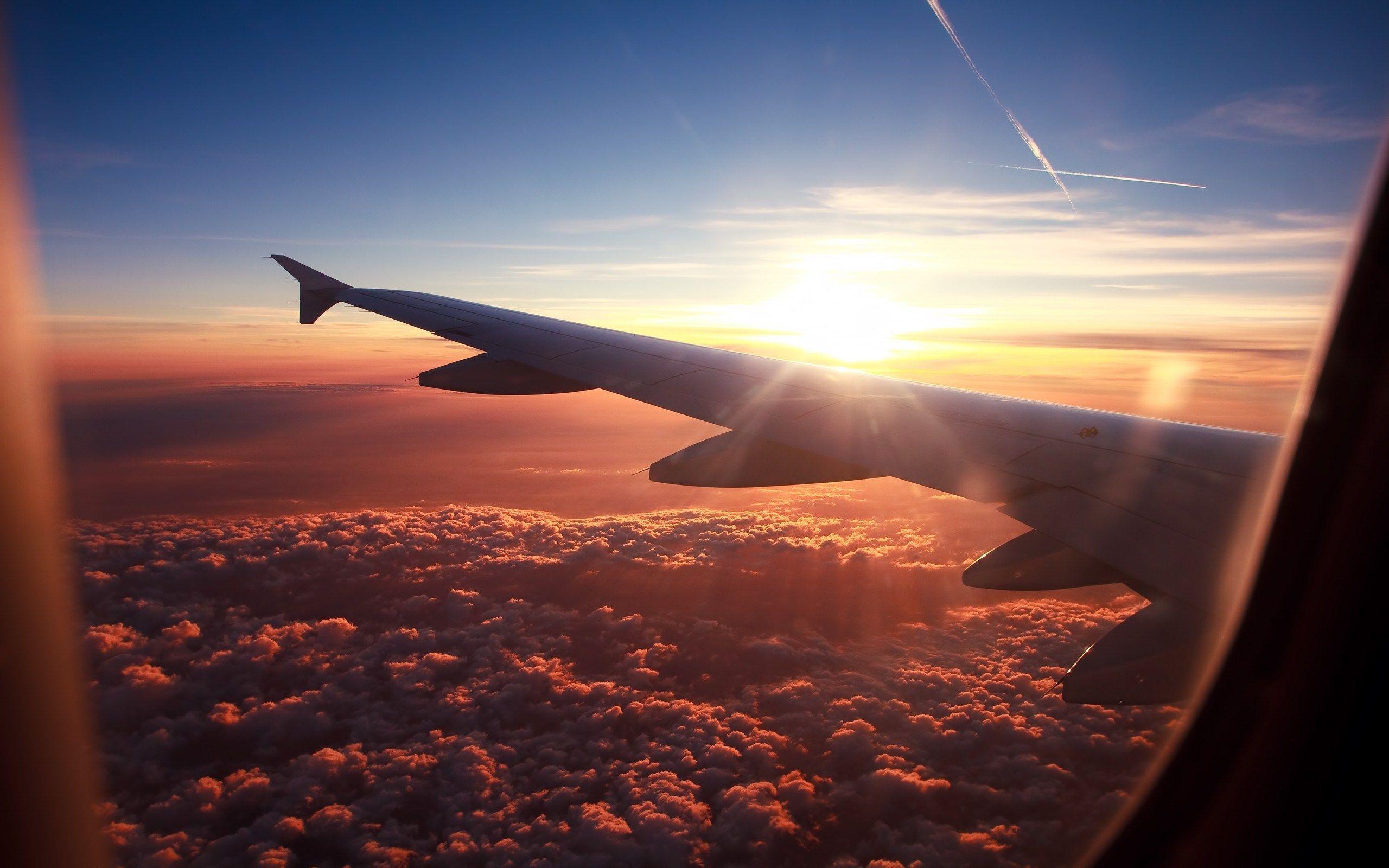 Aesthetic Airplane Sunset