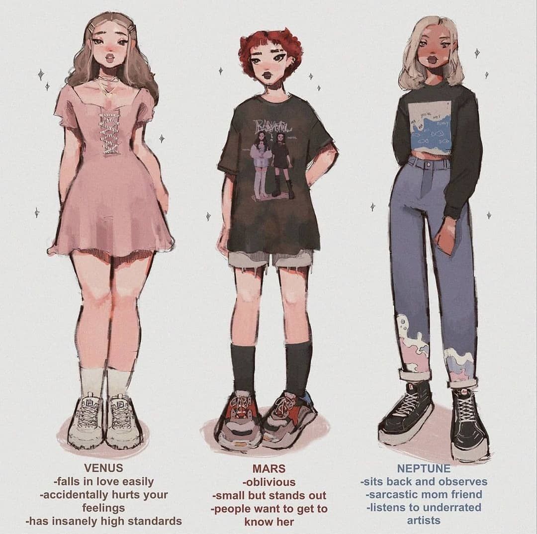 Aesthetic Outfit Ideas Drawing