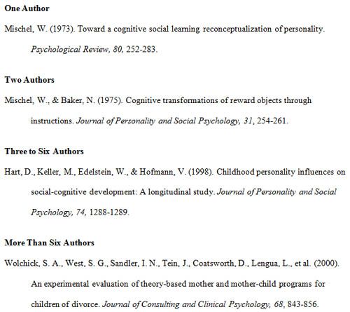 Apa In Text Citing Two Authors