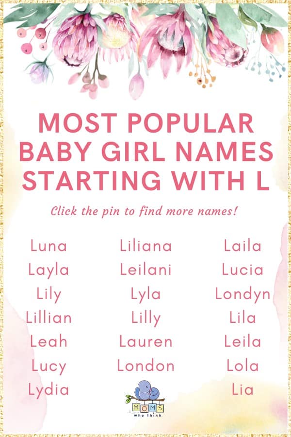 Baby Boy Names Starting With L English