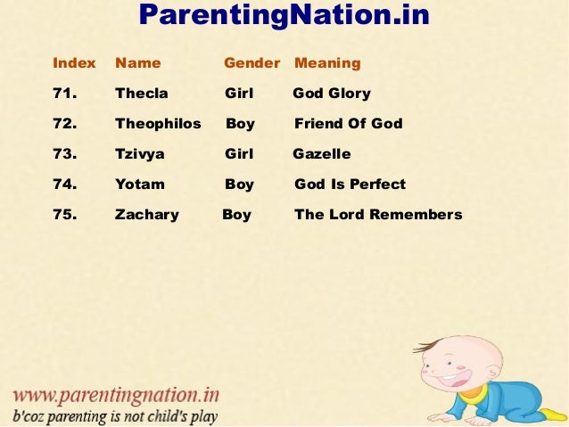 Baby Names With Meaning Christian
