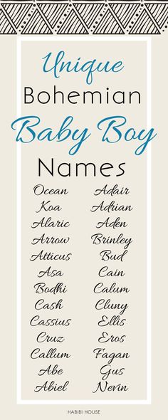 Beautiful Rare Baby Boy Names