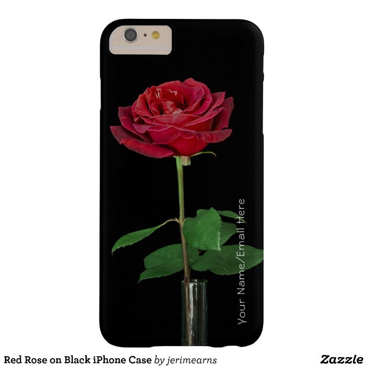 Black Phone Case With Rose