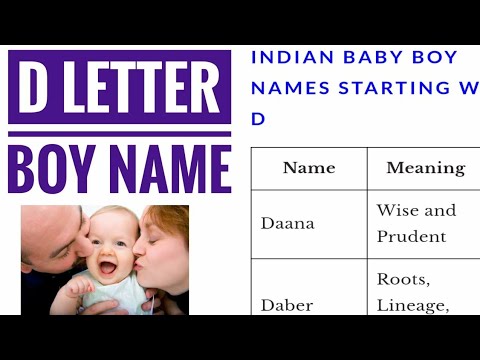 Boy Names With D Letter
