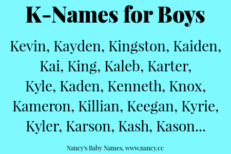 Boy Names With K In The Bible