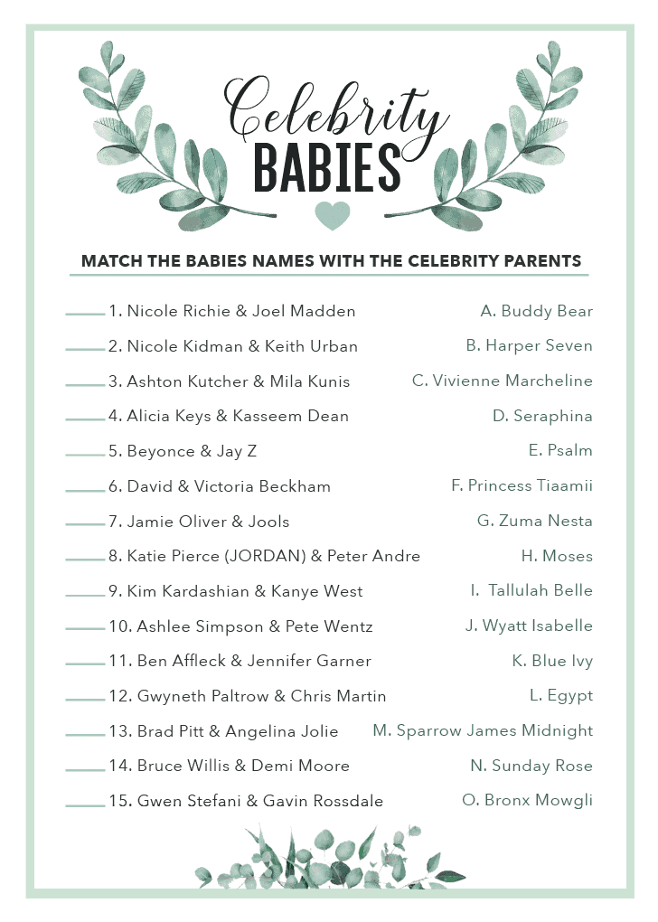 Celebrity Baby Names With M