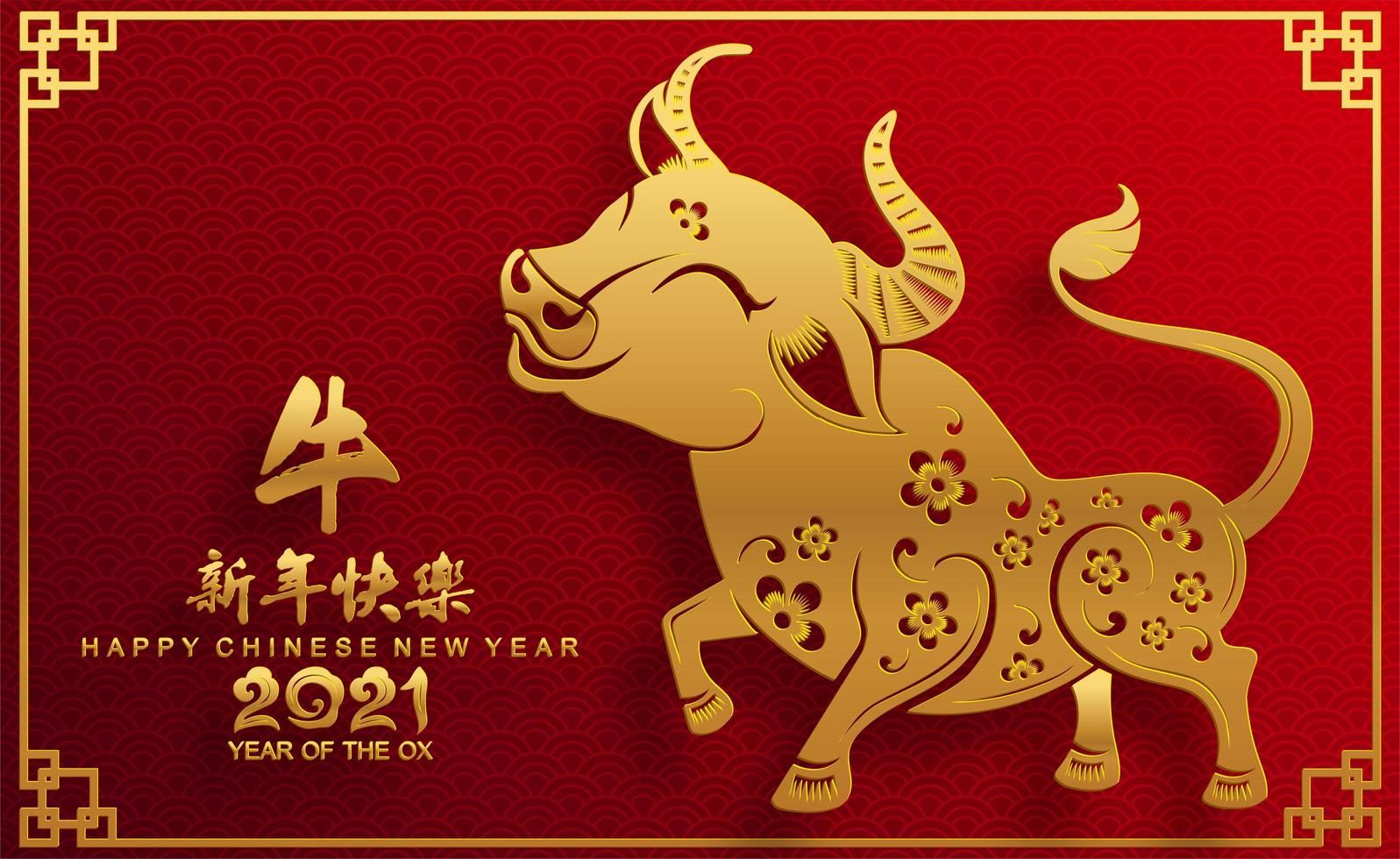 Chinese New Year Greetings 2021 Ox