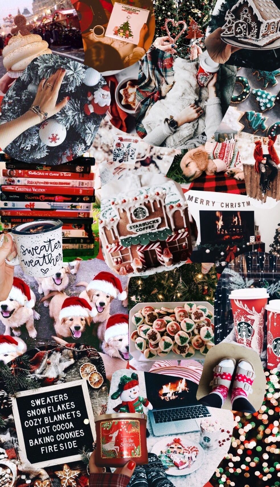 Christmas Collage Background Images