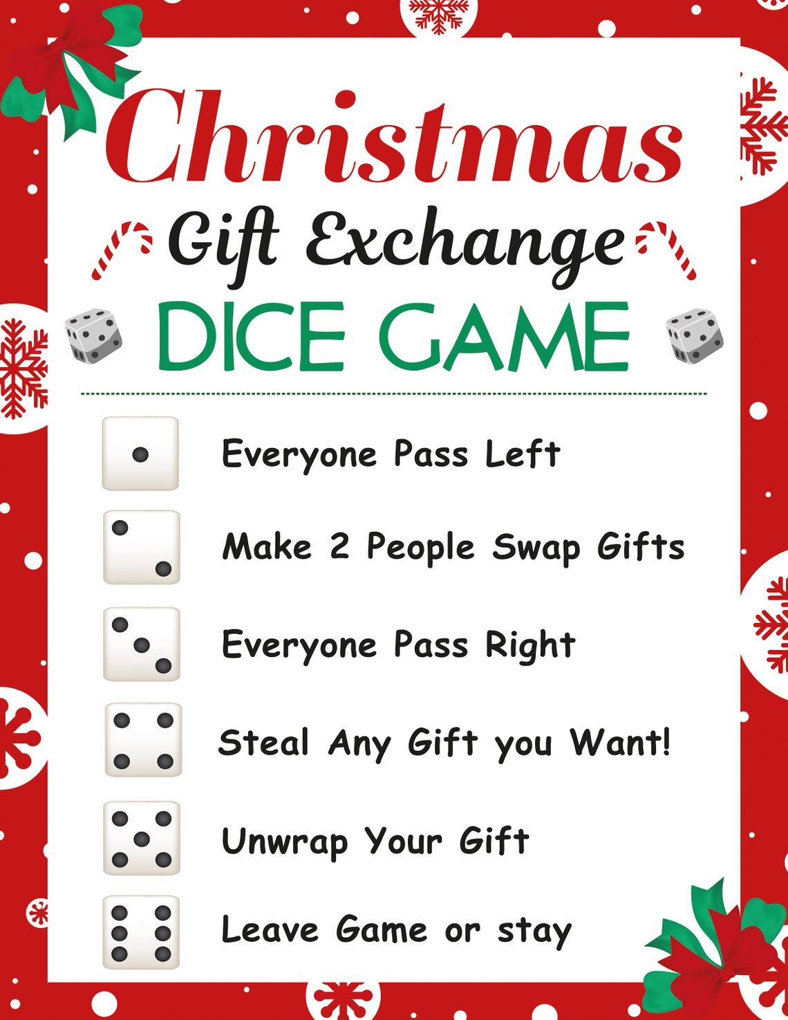 Christmas Games Dice