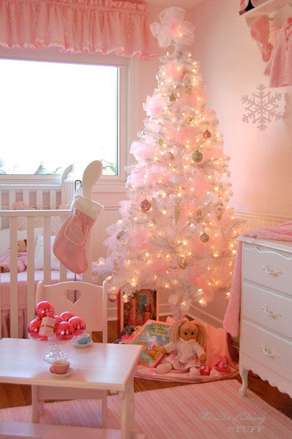 Christmas Tree Ideas Pink And White