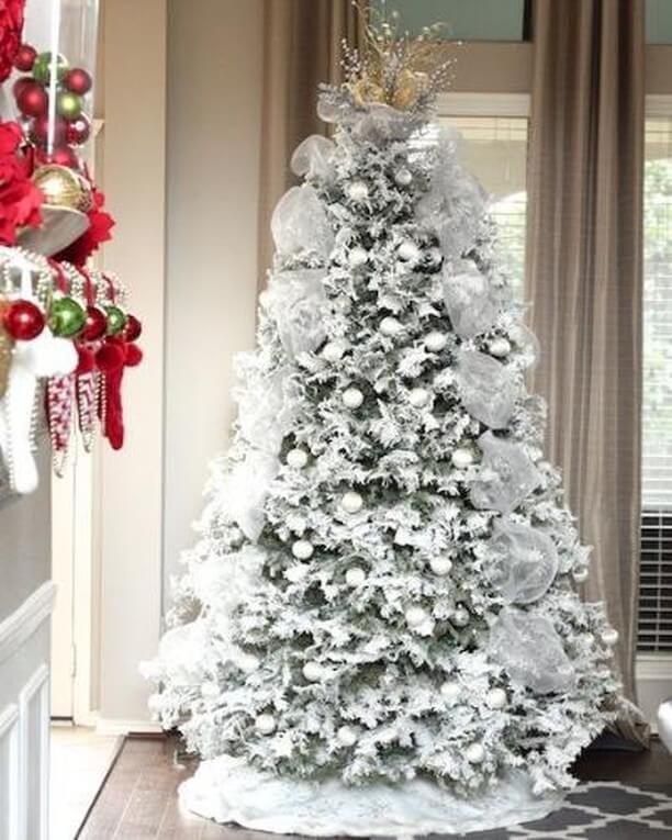 Christmas Tree Ideas White And Silver