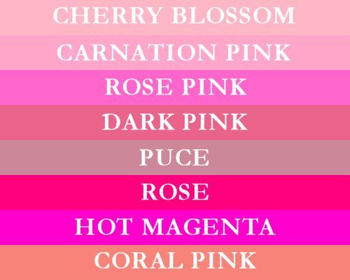 Color Names For Dark Pink