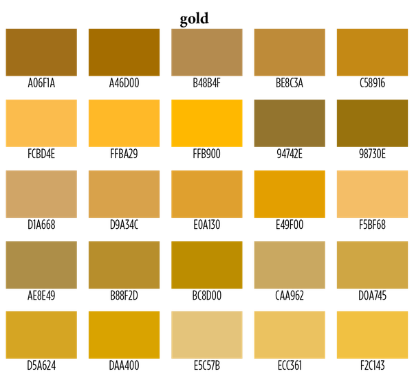 Color Names For Gold