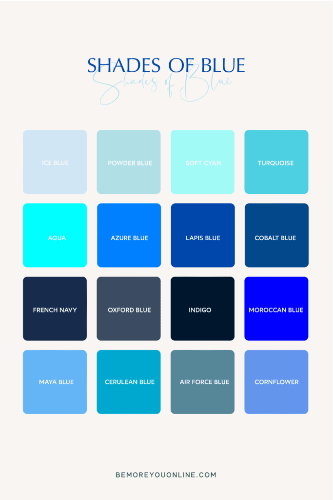 Color Names For Light Blue