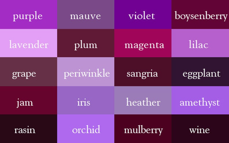 Color Names For Magenta