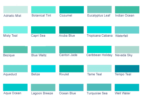 Color Names For Turquoise