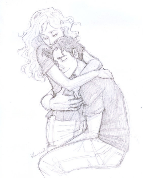 Couple Hug Drawing Easy