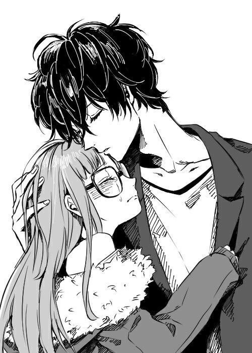 Couple Manga Noir Et Blanc