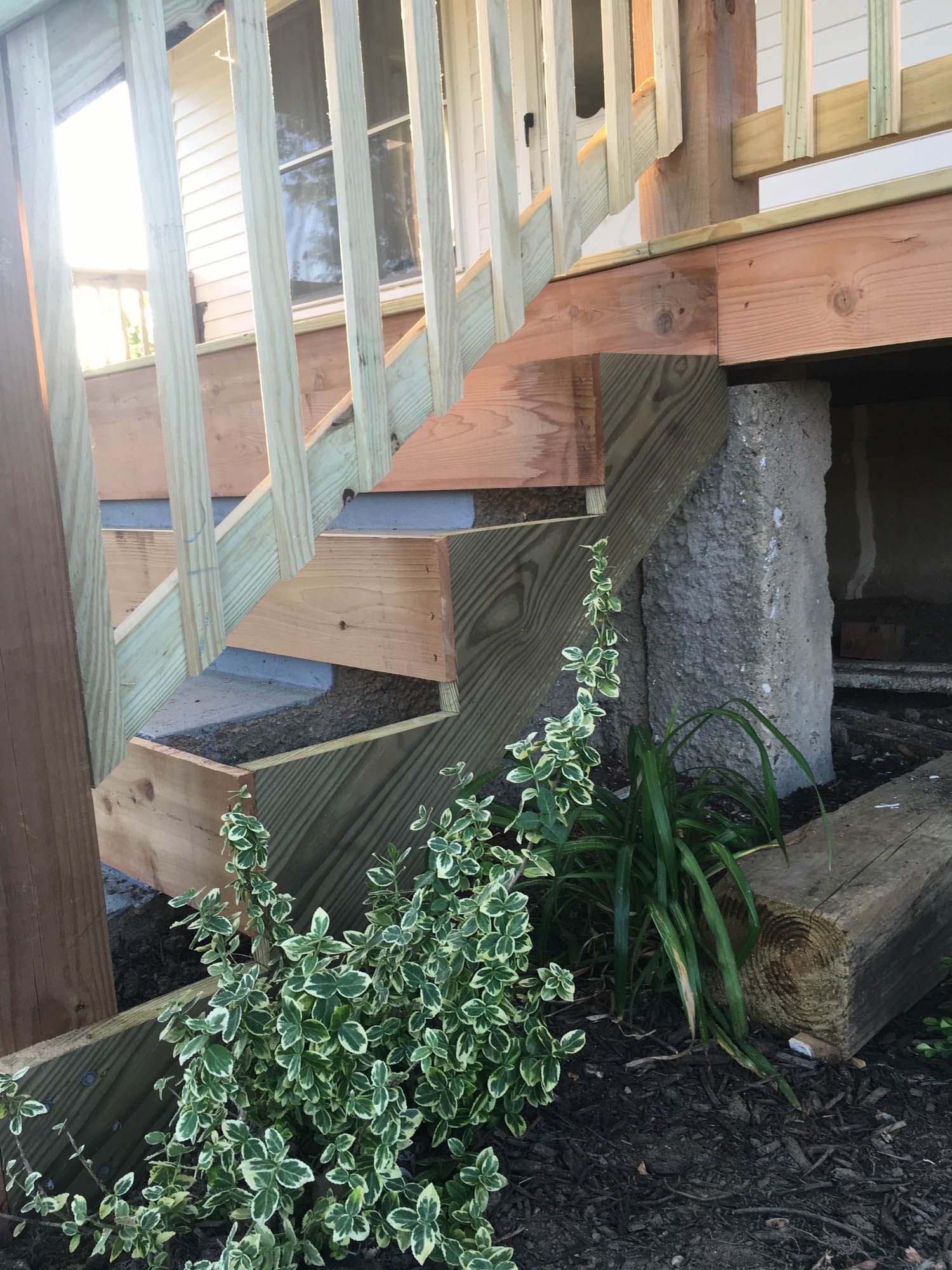 Cover Concrete Steps With Wood