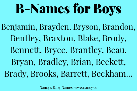 Cute Boy Names That Start W B