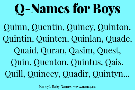 Cute Boy Names That Start With An Q
