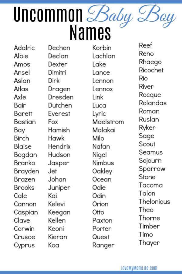 Earthy Male Names