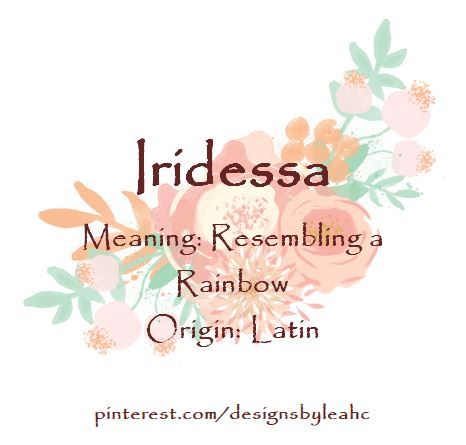 Female Greek Names Meaning Rainbow