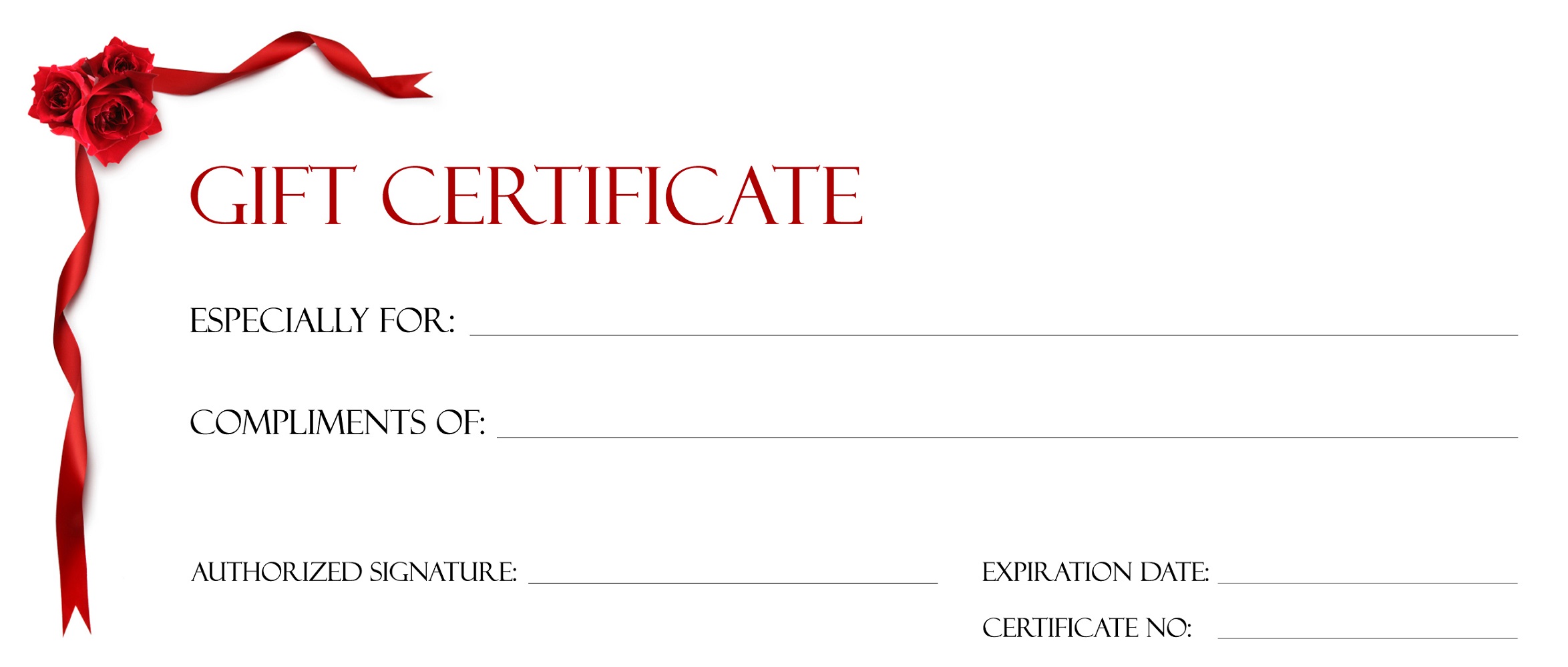 Free Custom Printable Gift Certificate