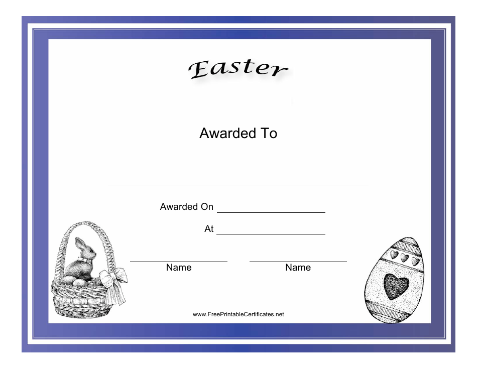 Free Printable Easter Gift Certificates
