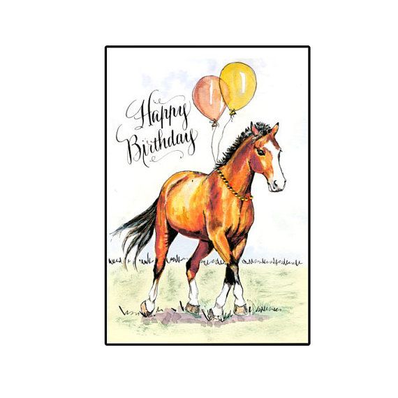 Free Printable Horse Birthday Cards