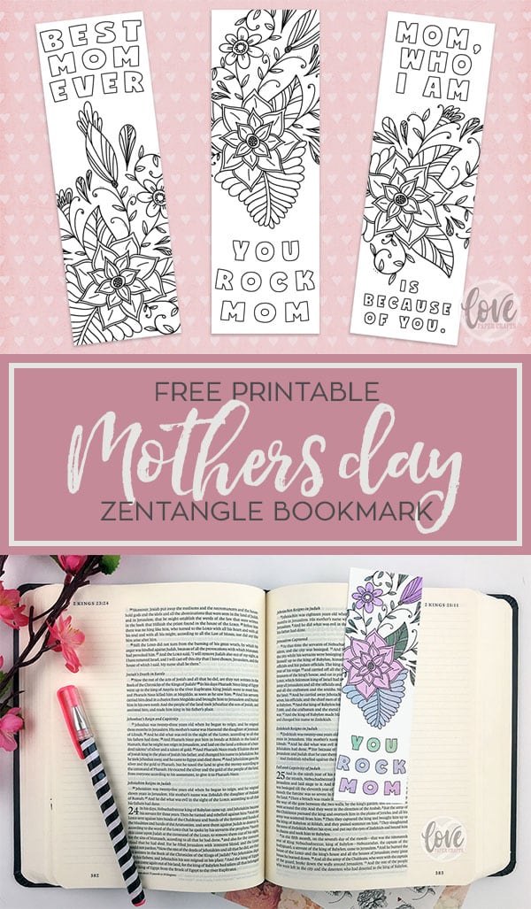 Free Printable Mother S Day Bookmarks To Color