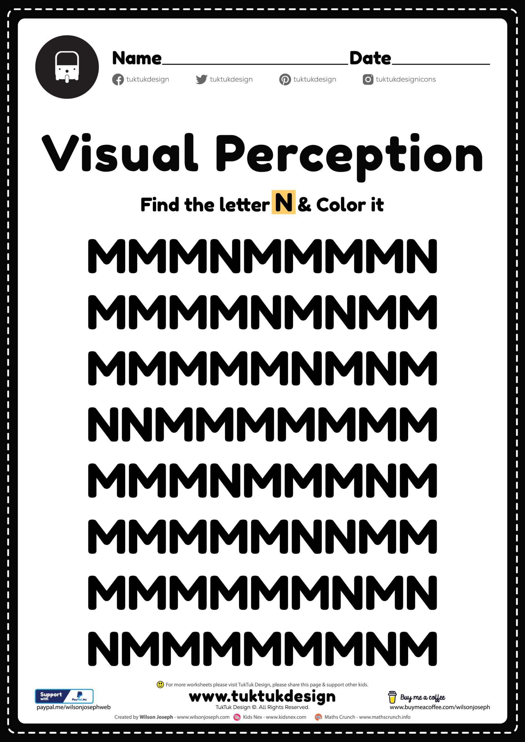 Free Printable Visual Perception Worksheets Pdf