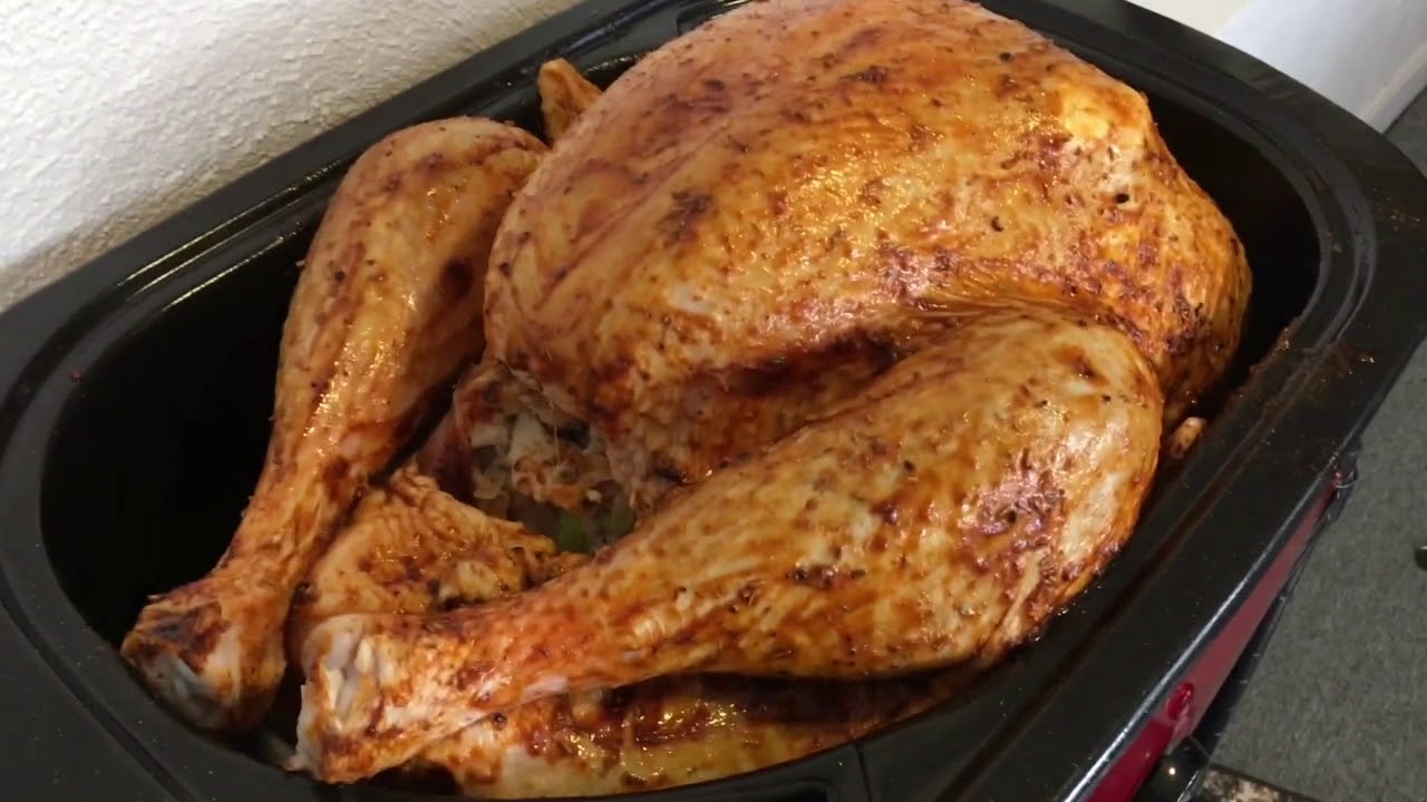 Frozen Turkey In Rival Roaster Oven