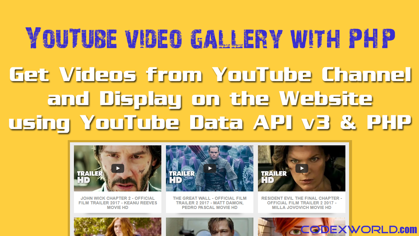 Get Youtube Channel Video List Php