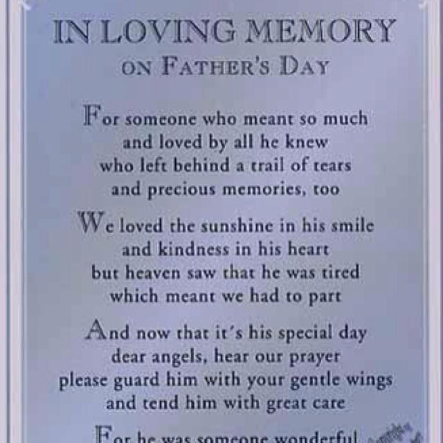Happy Fathers Day To Dads No Longer Here