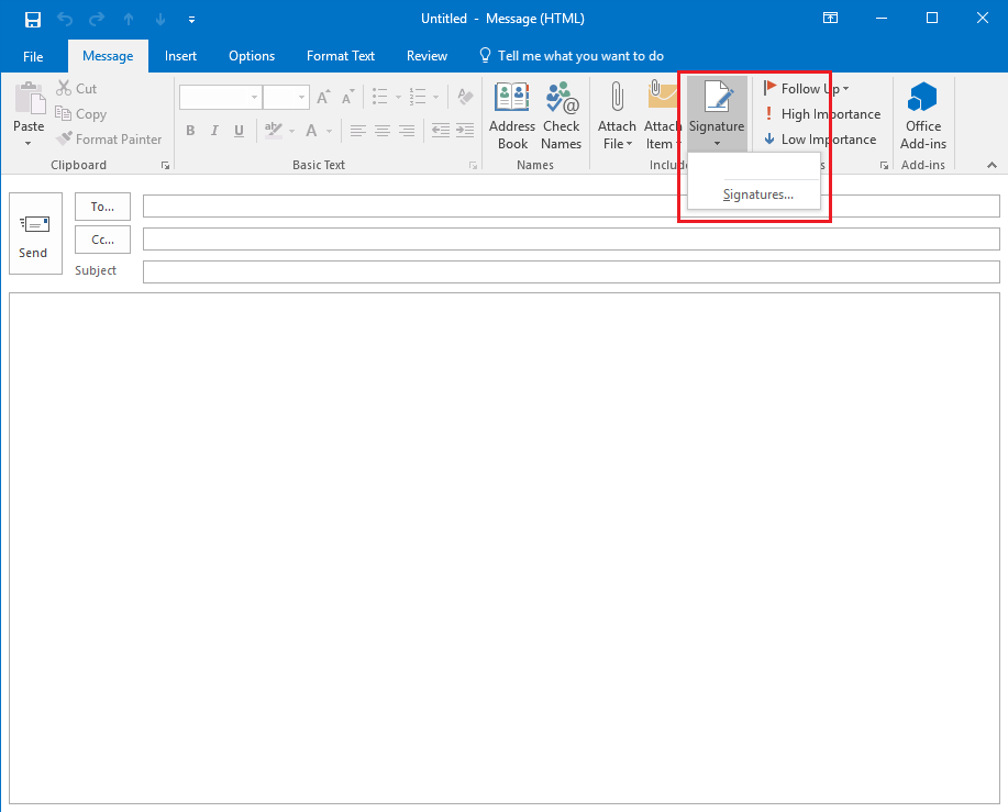 How To Add Signature In Outlook Portal
