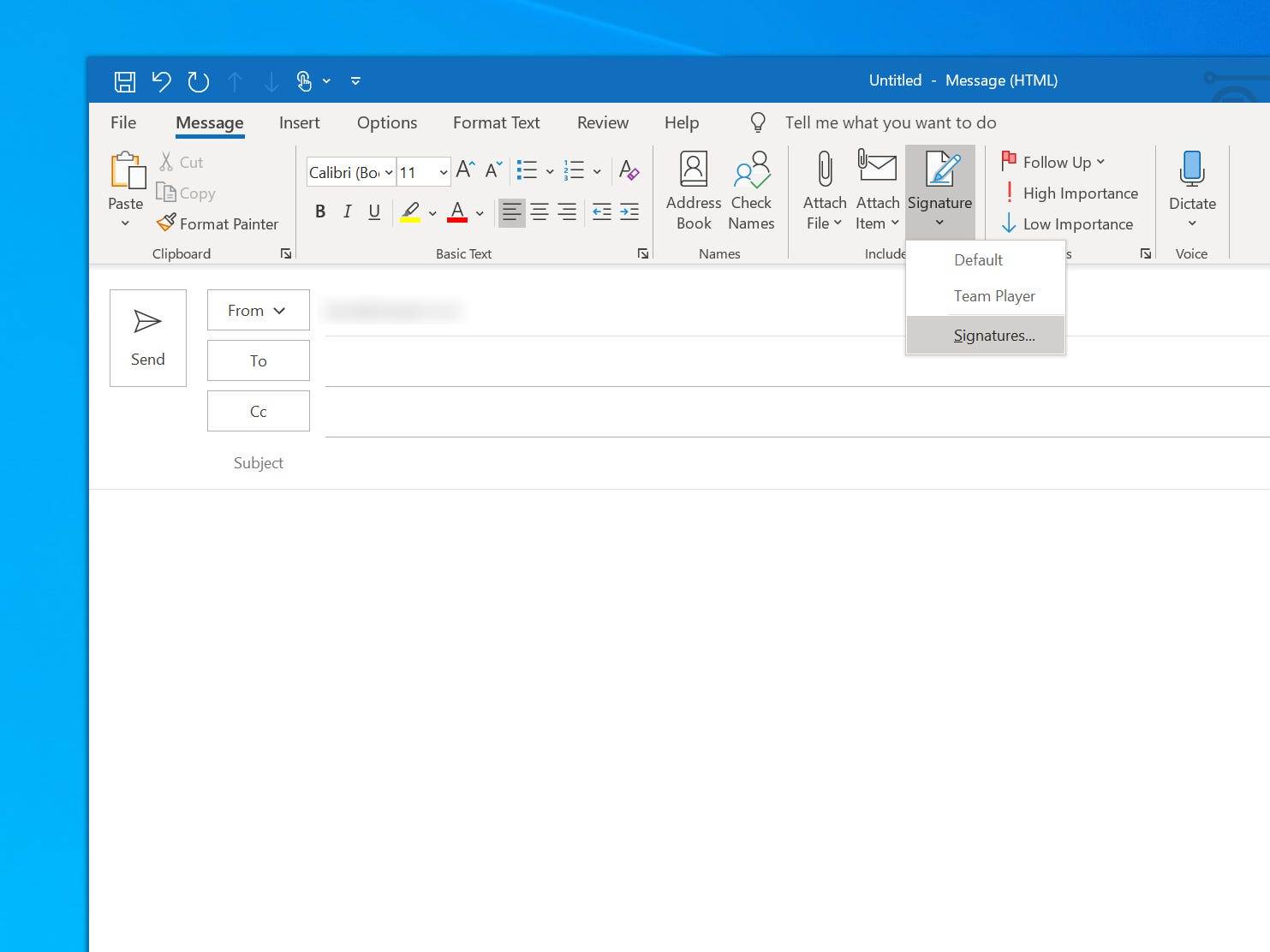 How To Add Signature In Outlook Toolbar