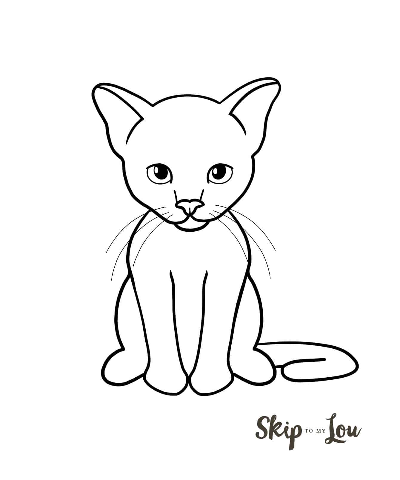 How To Draw A Cat Print