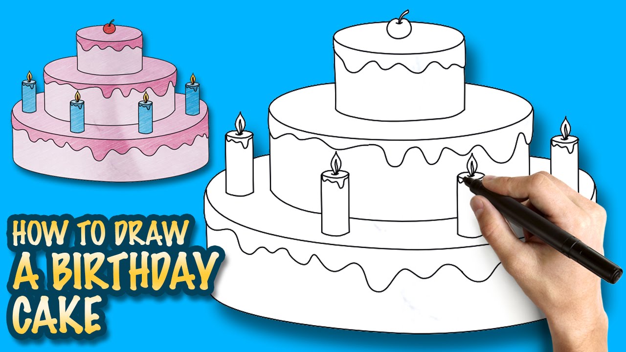 How To Draw A Realistic Piece Of Cake