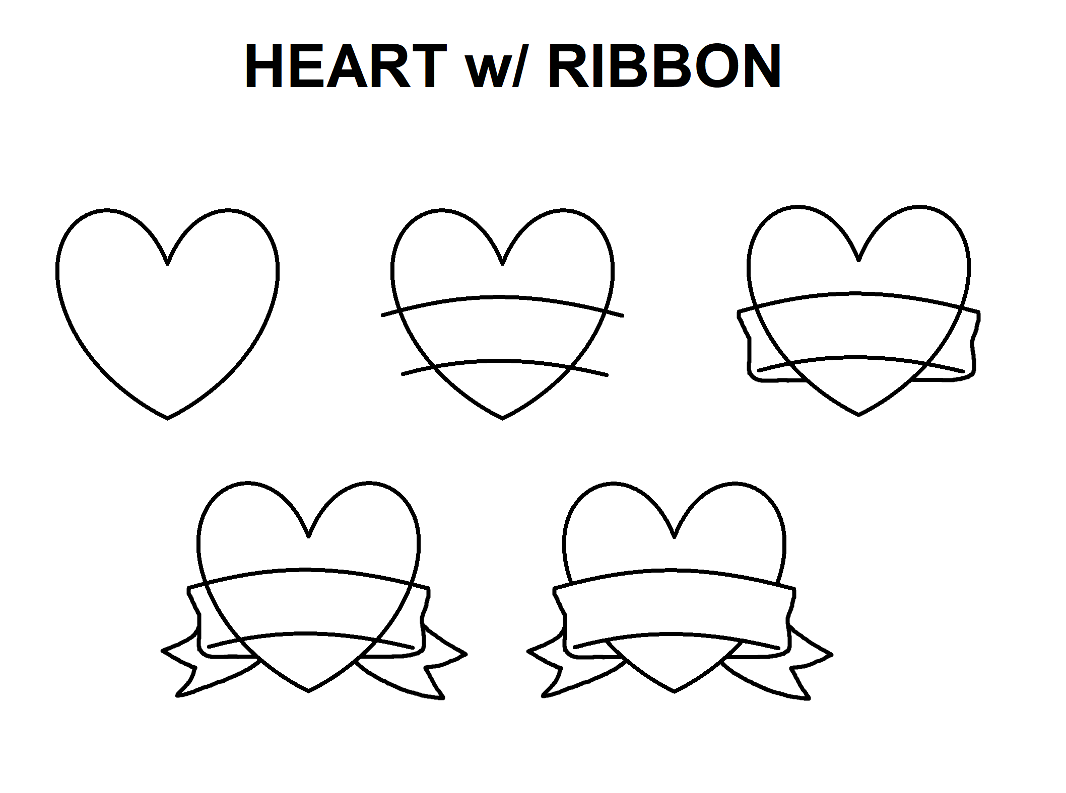 How To Draw A Ribbon Banner Step By Step
