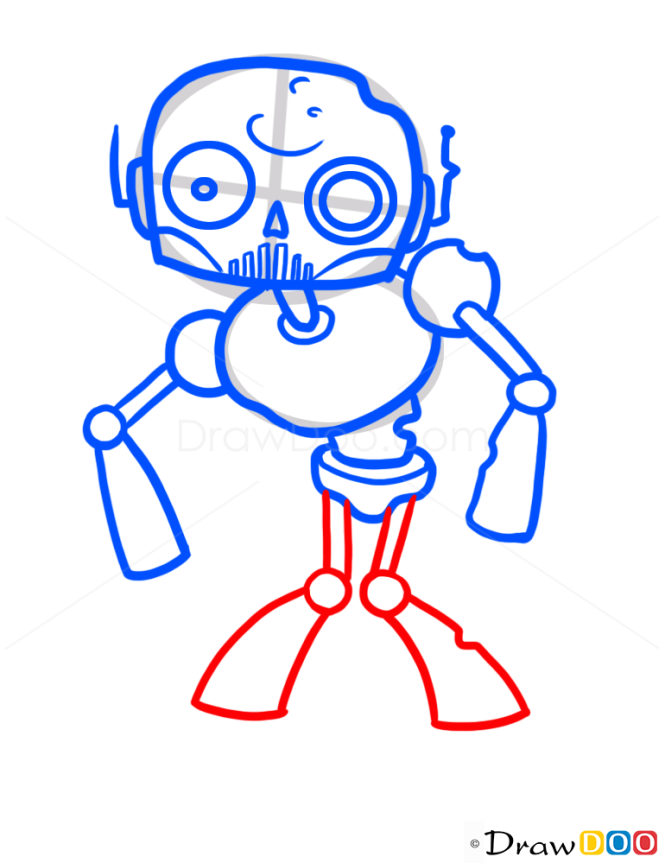 How To Draw A Robot Zombie