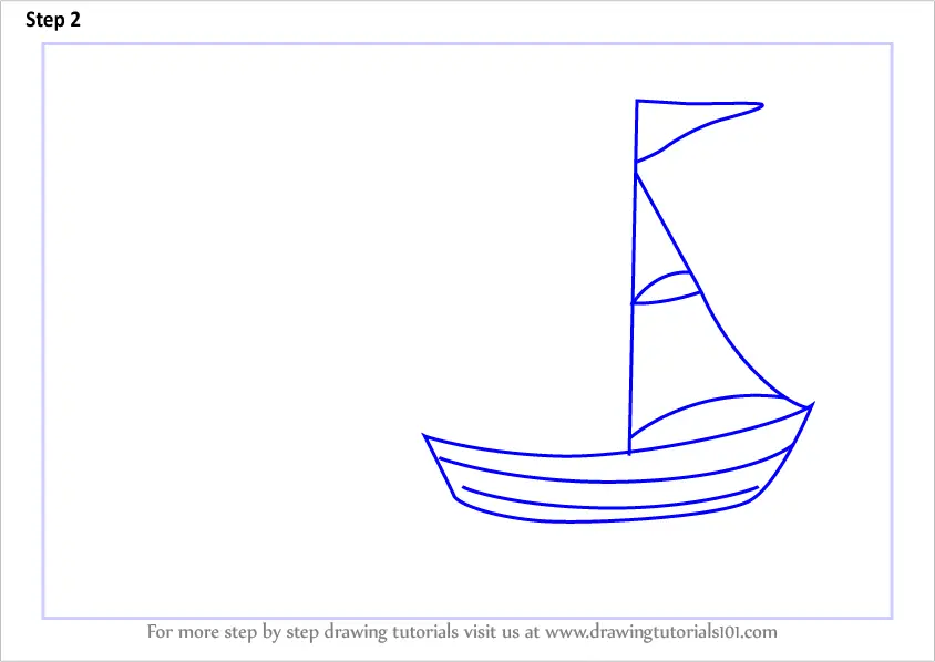 How To Draw A Sailboat On Water