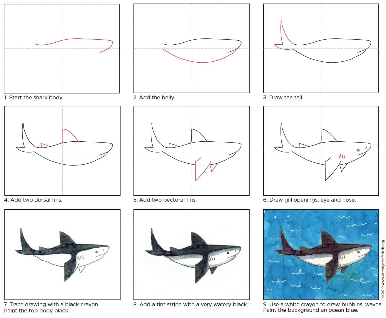 How To Draw A Shark Easy
