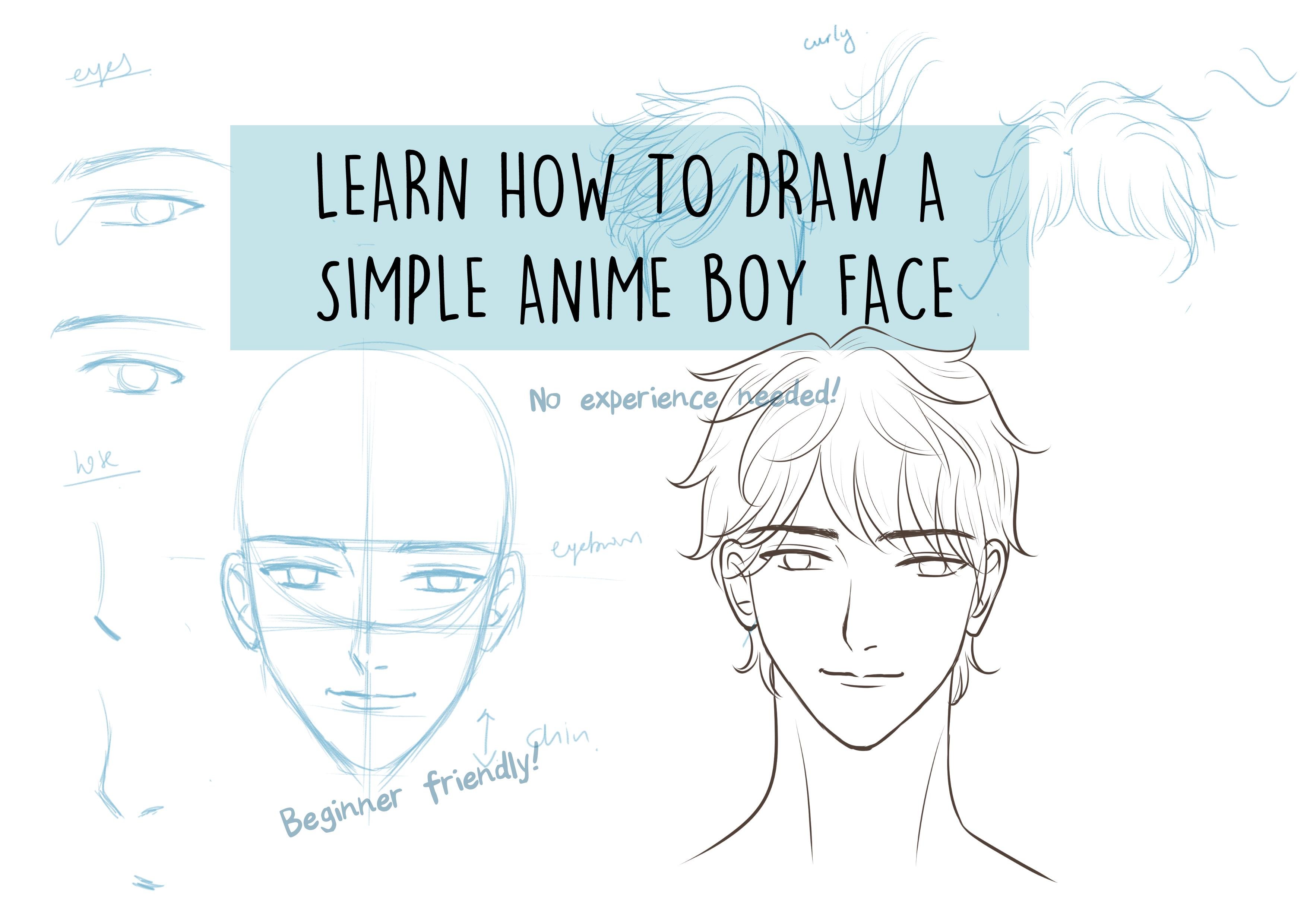 How To Draw Anime Face Shape Male