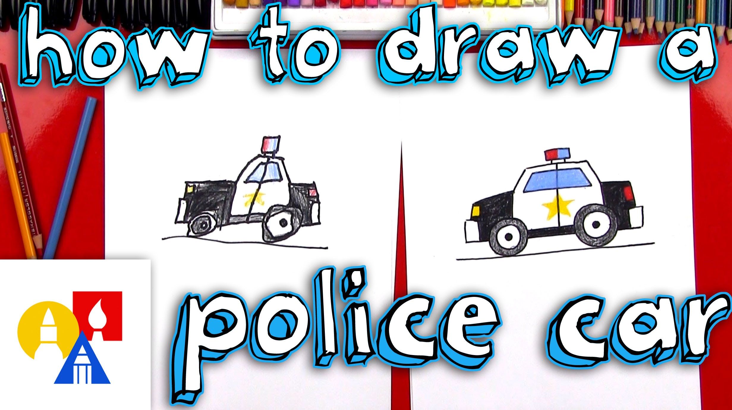 How To Draw Cop Car