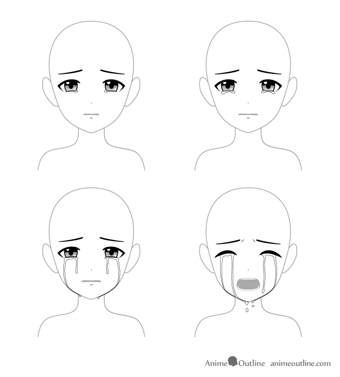 How To Draw Crying Anime Eyes