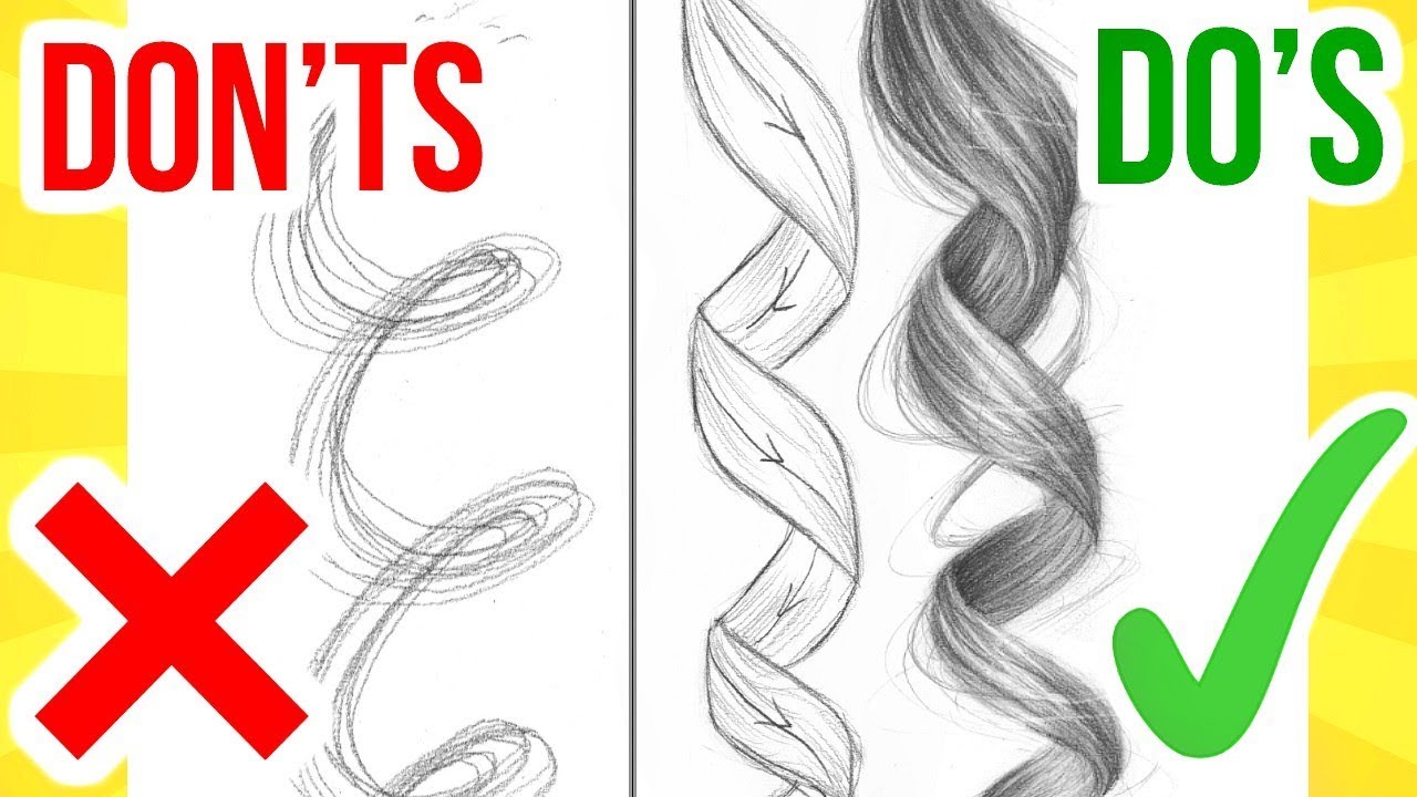 How To Draw Curly Hair Female Step By Step